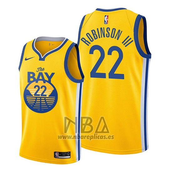 Camiseta Golden State Warriors Glenn Robinson III NO 22 Ciudad Amarillo
